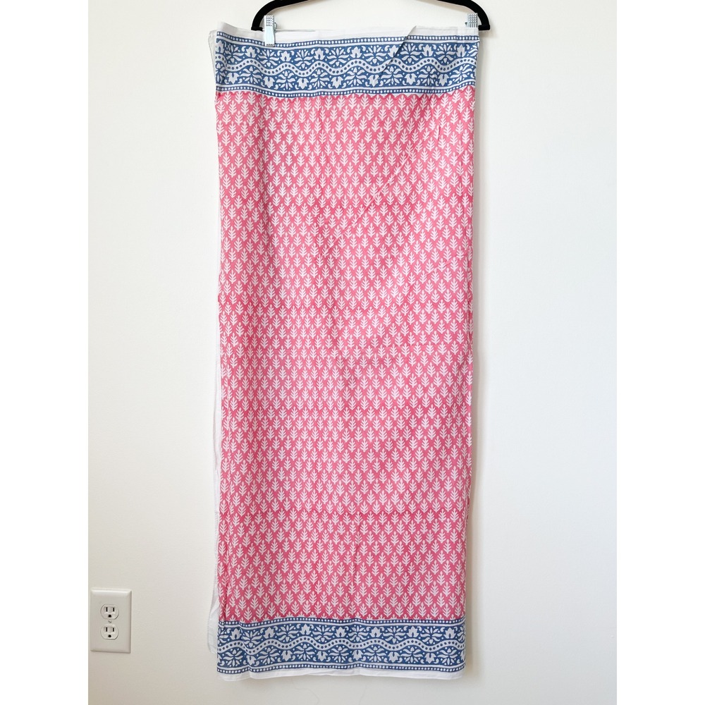 SZ Blockprints Sarong Scarf Shawl Wrap Pink Blue